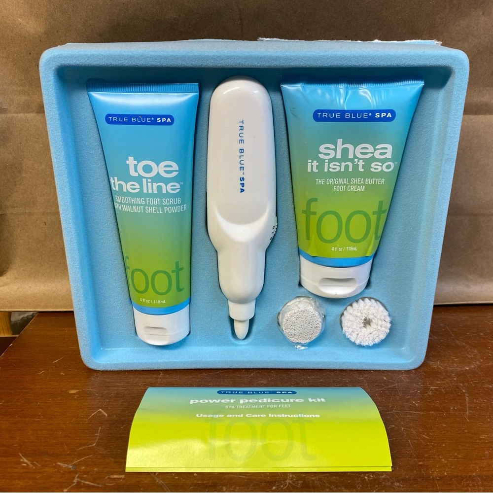 True Blue Spa Pedicure Kit, Foot Scrub, Cream & Power Tool Bath & Body Works